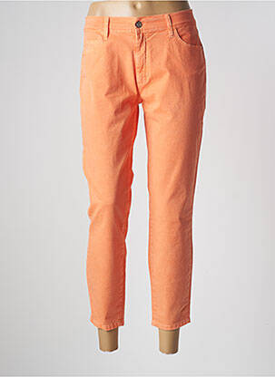 Pantalon 7/8 stretch taille normale orange DESGASTE femme