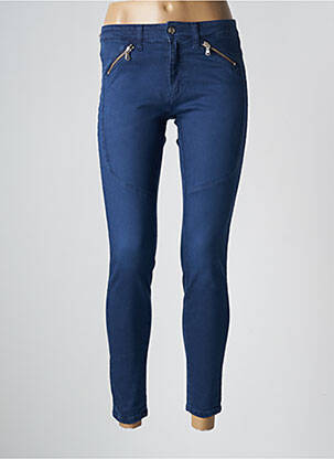 Pantalon 7/8 stretch taille normale bleu DESGASTE femme