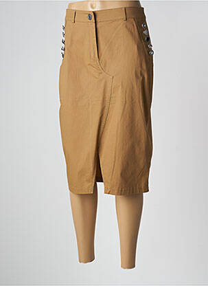 Jupe mi-longue stretch beige 7 SEASONS femme