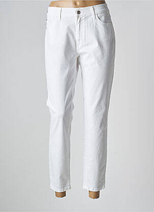 Pantalon 7/8 blanc DESGASTE pour femme