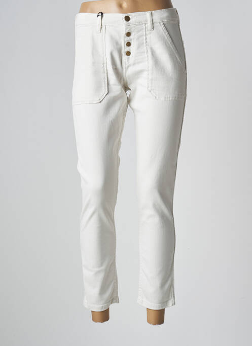Pantalon 7/8 stretch taille normale blanc ACQUAVERDE femme