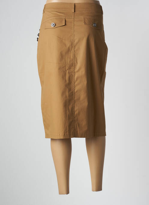 Jupe mi-longue taille haute beige 7 SEASONS femme