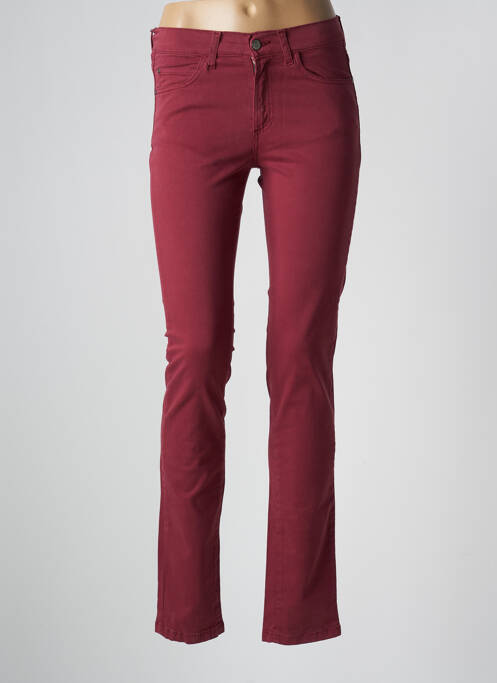 Pantalon slim rouge DESGASTE pour femme