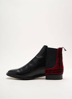 Bottines/boots matière lisse talon plat jusqu'à 3cm rouge MAURICE femme