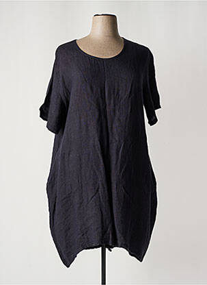 Robe mi-longue manches courtes manches courtes noir OLIVER JUNG femme