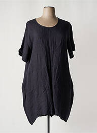 Robe mi-longue manches courtes manches courtes noir OLIVER JUNG femme