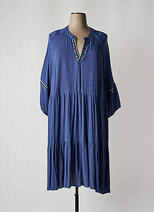 Robe mi-longue bleu YESTA pour femme
