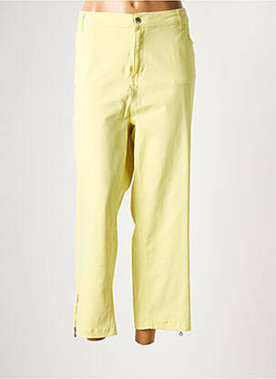 Pantalon droit stretch taille normale jaune YESTA femme