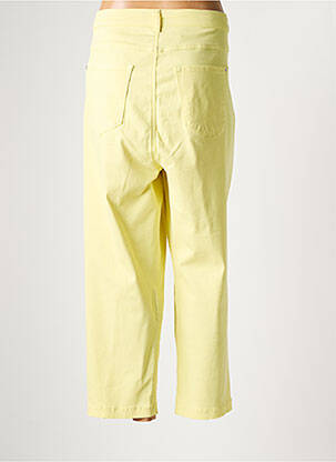 Pantalon droit stretch taille normale jaune YESTA femme