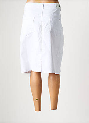 Jupe mi-longue stretch blanc GRIFFON femme