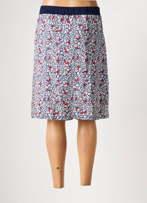 Jupe mi-longue bleu LILI & CAROLINE pour femme