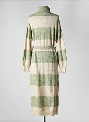Robe pull tissage chiné manches longues vert FRNCH femme
