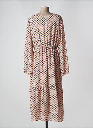 Robe longue manches longues manches longues beige PAKO LITTO femme