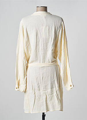 Robe mi-longue manches longues manches longues beige GRACE & MILA femme