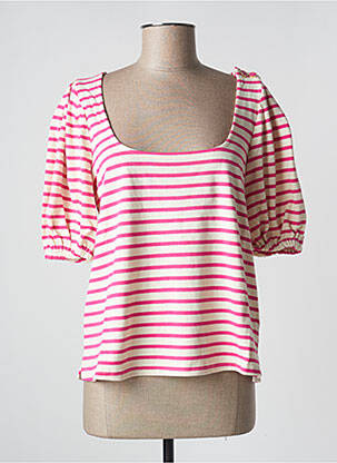 T-shirt coupe droite manches courtes rose GRACE & MILA femme