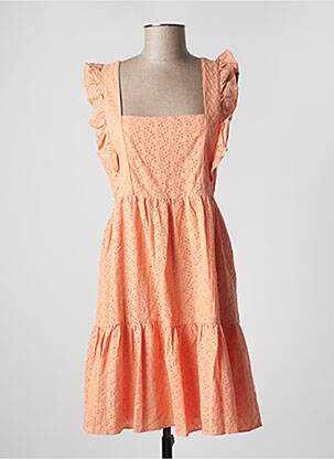 Robe mi-longue orange RUE MAZARINE pour femme