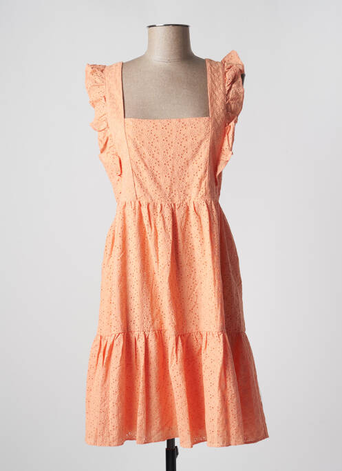 Robe mi-longue orange RUE MAZARINE pour femme