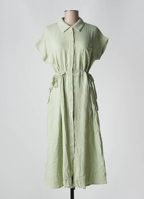 Robe mi-longue vert GRACE & MILA pour femme