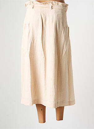 Jupe mi-longue coupe évasée beige FRNCH femme