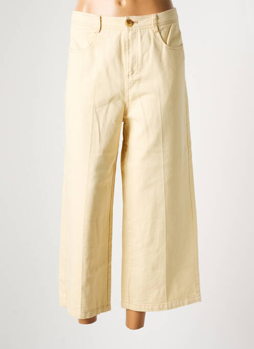 Pantalon 7/8 beige GRACE & MILA pour femme