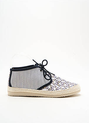 Espadrilles fermeture lacets talon plat jusqu'à 3cm blanc IPPON VINTAGE femme