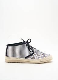 Espadrilles fermeture lacets talon plat jusqu'à 3cm blanc IPPON VINTAGE femme