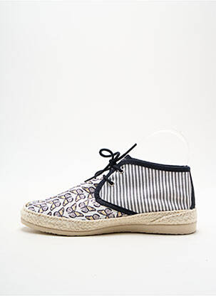 Espadrilles fermeture lacets talon plat jusqu'à 3cm blanc IPPON VINTAGE femme