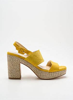 Sandales/nu pieds talon bottier talon de 7 à 9cm jaune JB MARTIN femme