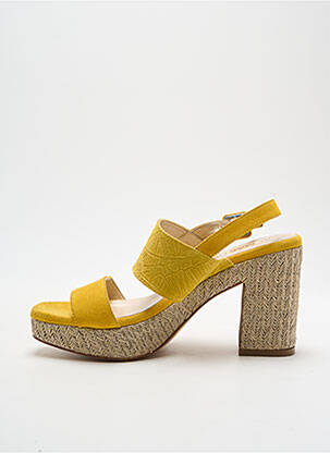 Sandales/nu pieds talon bottier talon de 7 à 9cm jaune JB MARTIN femme