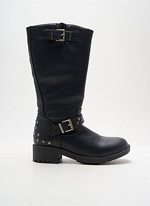 Bottes tissage satiné talon de 4 à 6cm noir LES P'TITES BOMBES femme