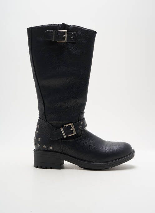 Bottes tissage satiné talon de 4 à 6cm noir LES P'TITES BOMBES femme