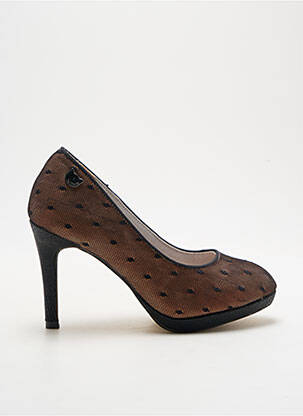 Escarpins type de semelle amortissante talon de 7 à 9cm noir LOLLIPOPS femme
