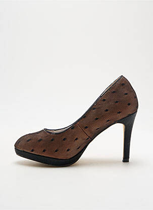 Escarpins type de semelle amortissante talon de 7 à 9cm noir LOLLIPOPS femme