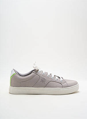 Baskets semelle amovible bout rond gris WATTS homme