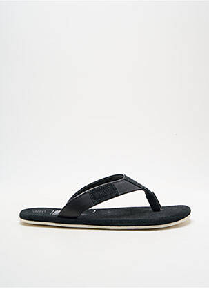 Tongs matière lisse bout ouvert noir WHOOZ homme