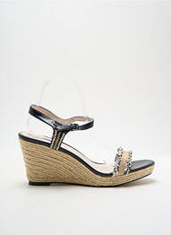 Espadrilles fermeture boucle(s) talon de 7 à 9cm noir LOLLIPOPS femme