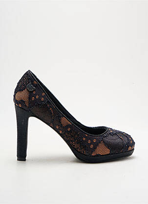Escarpins tissage satiné talon de 7 à 9cm noir LOLLIPOPS femme