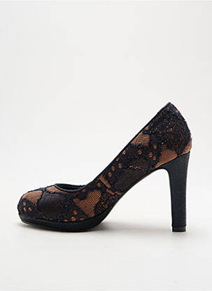 Escarpins tissage satiné talon de 7 à 9cm noir LOLLIPOPS femme