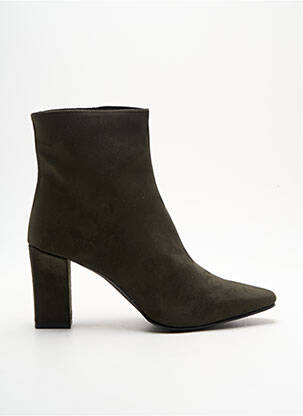 Bottines/boots bout pointu talon de 4 à 6cm vert GIULIA femme