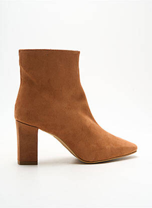Bottines/boots bout pointu talon de 4 à 6cm marron clair GIULIA femme