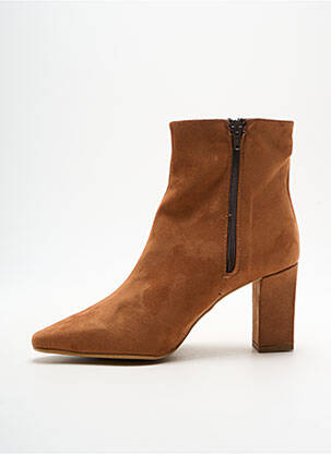 Bottines/boots bout pointu talon de 4 à 6cm marron clair GIULIA femme