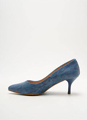 Escarpins bout pointu talon de 4 à 6cm bleu GIULIA femme