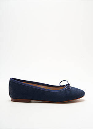 Ballerines bout rond talon plat jusqu'à 3cm bleu GIULIA femme