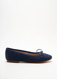 Ballerines bout rond talon plat jusqu'à 3cm bleu GIULIA femme