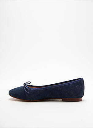 Ballerines bout rond talon plat jusqu'à 3cm bleu GIULIA femme