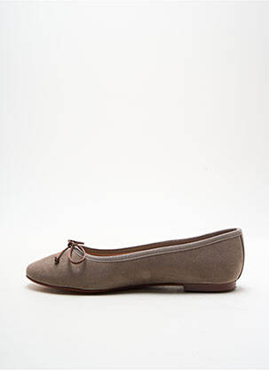 Ballerines bout rond talon plat jusqu'à 3cm marron GIULIA femme