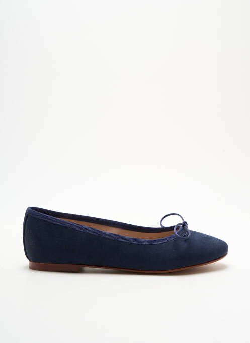 Ballerines bout rond talon plat jusqu'à 3cm bleu GIULIA femme