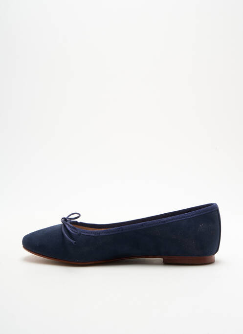Ballerines bout rond talon plat jusqu'à 3cm bleu GIULIA femme