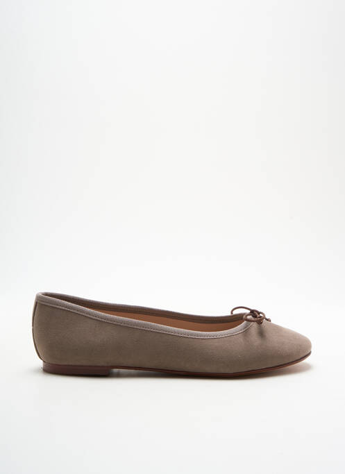 Ballerines bout rond talon plat jusqu'à 3cm marron GIULIA femme