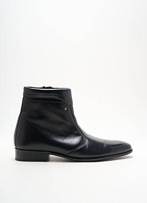 Bottines/boots semelle extérieure cuir talon bas noir PIERRE CARDIN homme